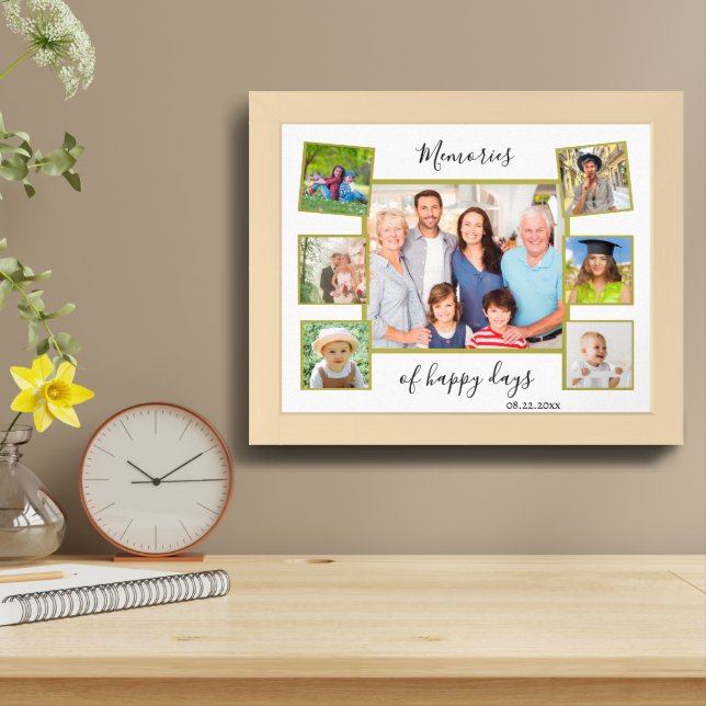 MEMORIES OF HAPPY DAYS 7 FAMILY PHOTOS POSTER (Table Top)