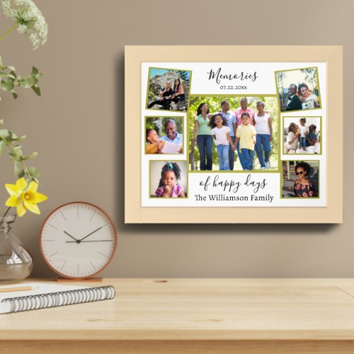 MEMORIES OF HAPPY DAYS PHOTO COLLAGE POSTER