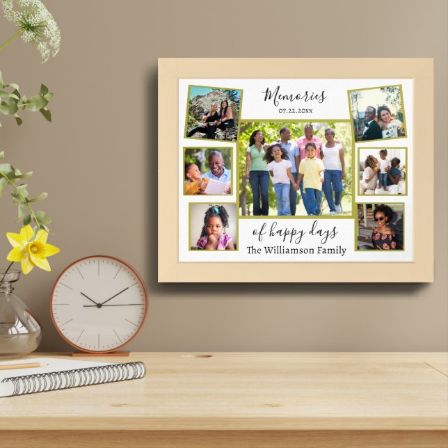 MEMORIES OF HAPPY DAYS PHOTO COLLAGE POSTER (Table Top)