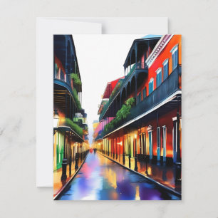 Memories of New Orleans - Bourbon Street M Holiday Card