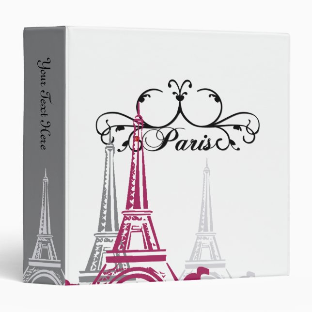 Memories of  Paris 3 Ring Binder (Front/Spine)