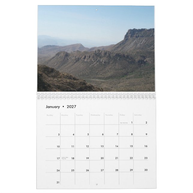 Memories of Texas-Photography Calendar (Jan 2027)