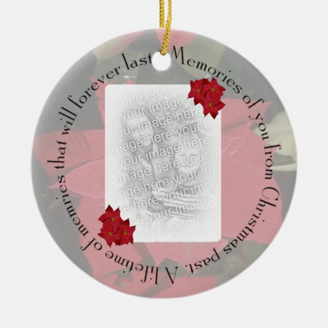 Memories of You, Personalize Ceramic Ornament (Front)