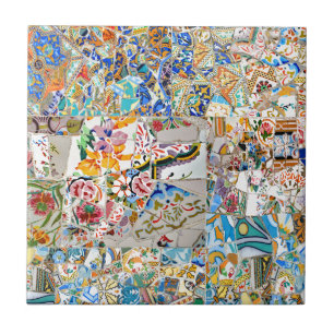 Memories. Park Güell. Great Mosaic. Part 1. Ceramic Tile