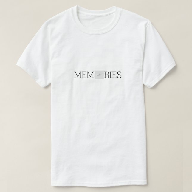 Memories Personalized Photo T-Shirt (Design Front)