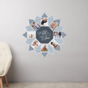 Memories Photo Collage Blue ID1016 Wall Decal