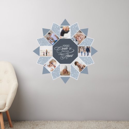 Memories Photo Collage Blue ID1016 Wall Decal
