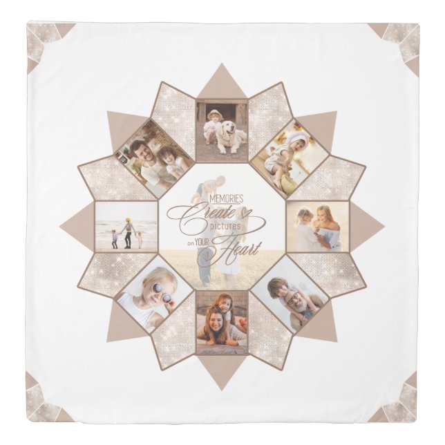 Memories Photo Collage Earth Tones ID1016 Duvet Cover (Front)