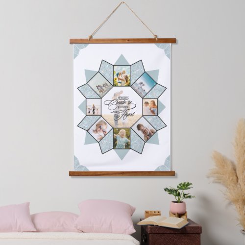 Memories Photo Collage Sea Glass ID1016 Hanging Tapestry