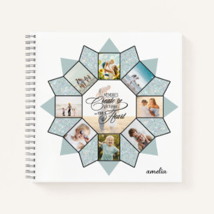Memories Photo Collage Sea Glass ID1016 Notebook