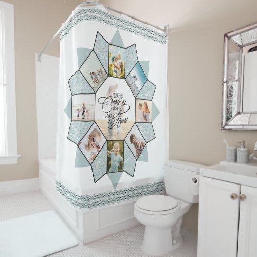 Memories Photo Collage Sea Glass ID1016 Shower Curtain