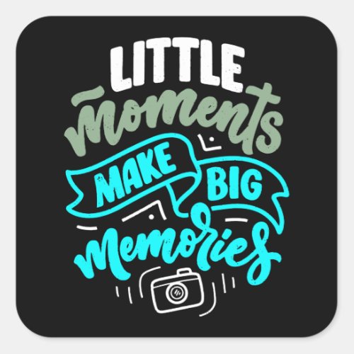 Memories Photography Vacation Travel Photographers Square Sticker
