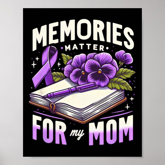 Memories Problem For My Mom Heimerheimer Awareness Poster (Front)