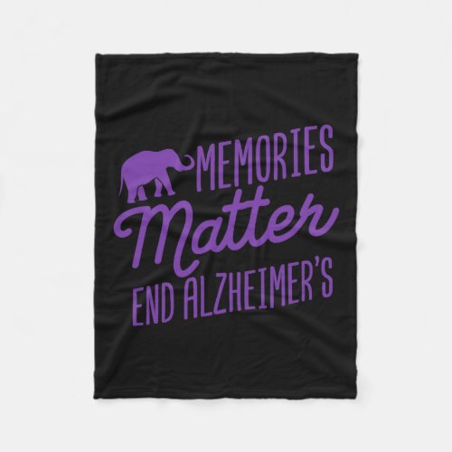 Memories Problem Purple Elephant  Fleece Blanket