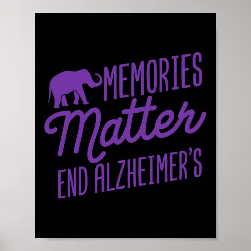 Memories Problem Purple Elephant  Poster