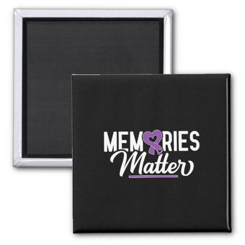 Memories Problem Purple Ribbon Dementia Warrior  Magnet