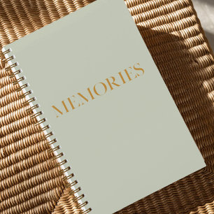 “Memories” Sage Green Memory Journal