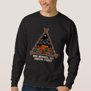 Memories Tell Campfire Stories Camping Friends Cam Sweatshirt