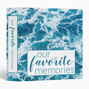 Memories Travel Vacation Ocean Waves Photo Album 3 Ring Binder