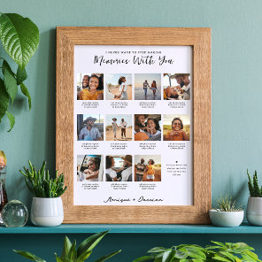 Memories With You | 11 Photo Collage Keepsake Poster