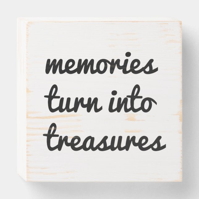 Memories Wood Box Sign (Front Horizontal)