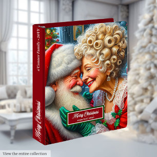 Memory Album Ring Binder Vintage Mr & Mrs Claus
