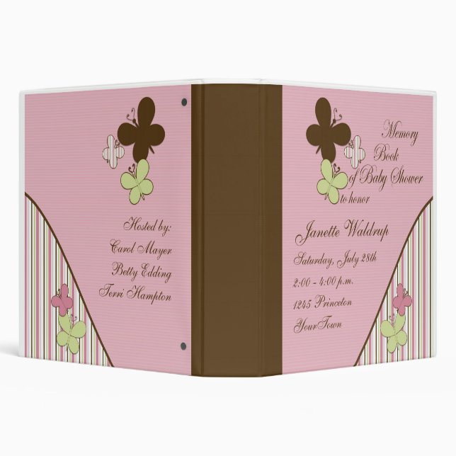 Memory Baby Shower Photo Book 3 Ring Binder (Background)