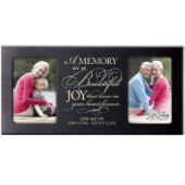 Memory Beautiful Joy Memorial Black Picture Frame (Front)