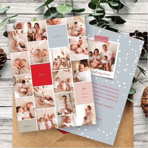 Memory Blocks Minimalist 18 Photo Modern Holiday