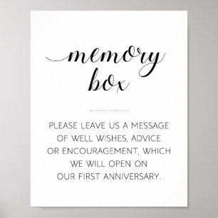 Memory Box Elegant Wedding Guest Book Sign