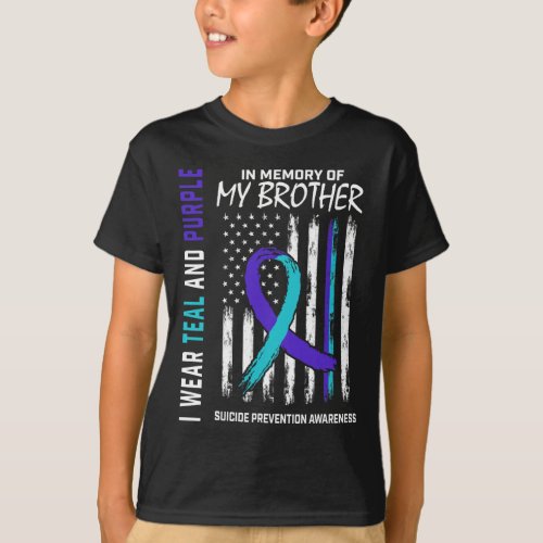 Memory Brother Suicide Awareness Prevention Americ T_Shirt