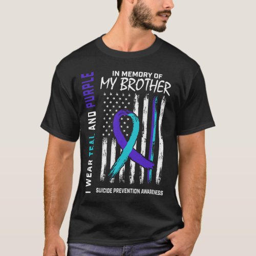 Memory Brother Suicide Awareness Prevention Americ T_Shirt