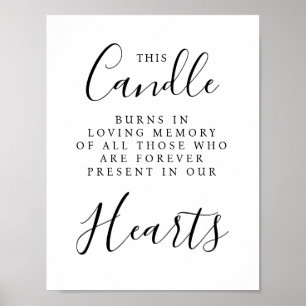 Memory candle sign wedding