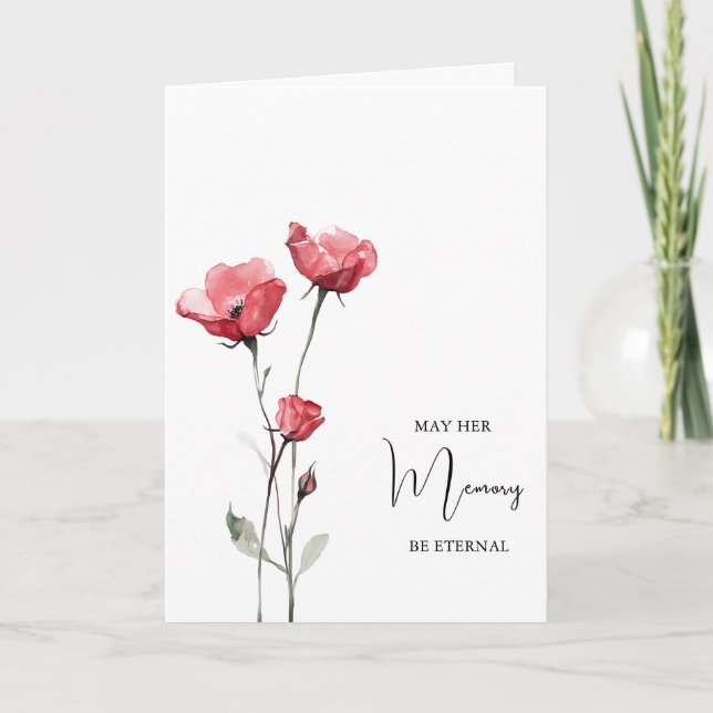Memory Eternal Orthodox Christian Sympathy Card (Front)