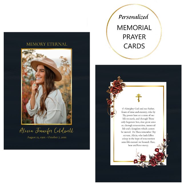 Memory Eternal Photo Orthodox Prayer Card (Creator Uploaded)
