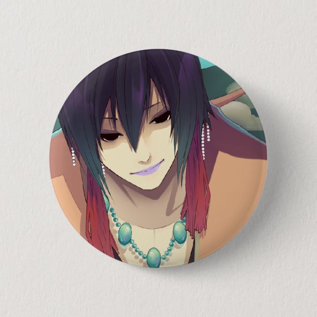 memory f i s h Badge Button (Front)