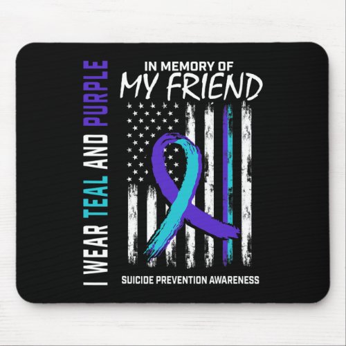 Memory Friend Suicide Awareness Prevention America Mouse Pad