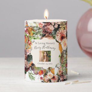 Memory Funeral Flower Memorial Candle