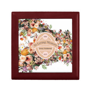 Memory Funeral Wildflower Keepsake  Gift Box