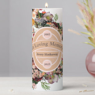 Memory Funeral Wildflower Memorial Candle