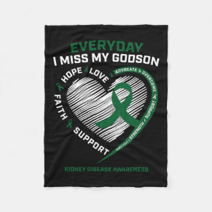 Memory Gifts Miss My Godson Kidney Disease Awarene Fleece Blanket