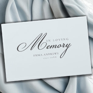 Memory "In Loving memory" Light-Blue Guest Book