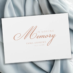 Memory "In Loving memory" White Guest Book