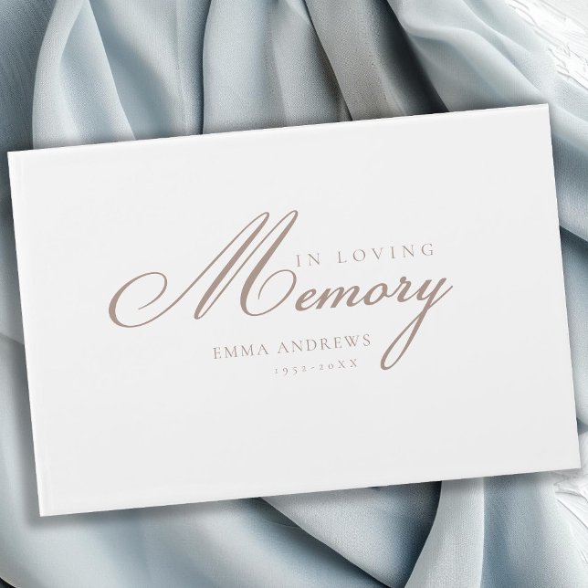 Memory "In Loving memory" White Guest Book (Creator Uploaded)