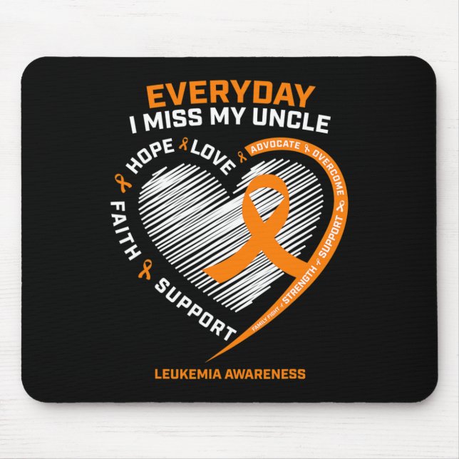 Memory In Remembrance Of My Uncle Leukemia Awarene Mouse Pad (Front)