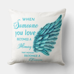 Memory keeping throw pillow