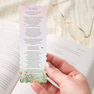 Memory Keepsake Bookmark Dear Mommy