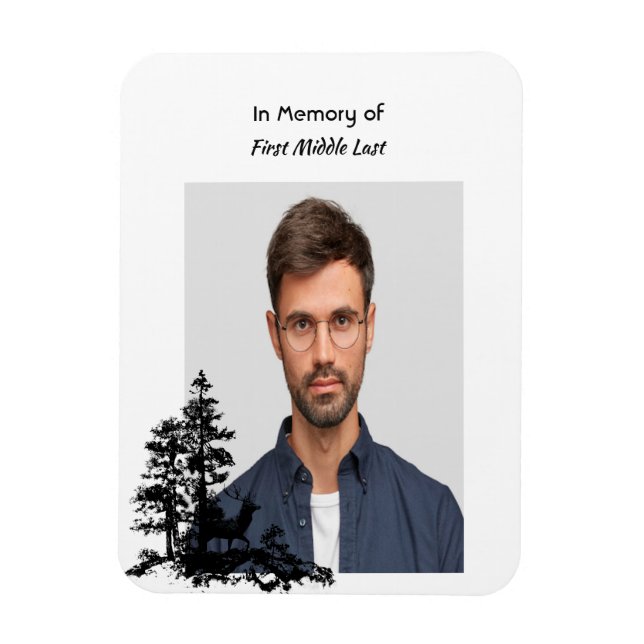  Memory Keepsake Masculine Stag Deer Magnet (Vertical)