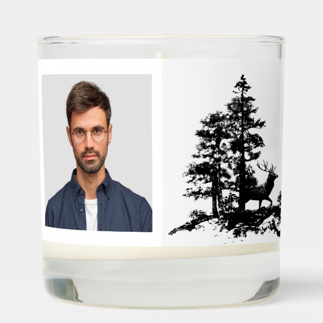 Memory Keepsake Masculine Stag Deer Scented Candle (Right)