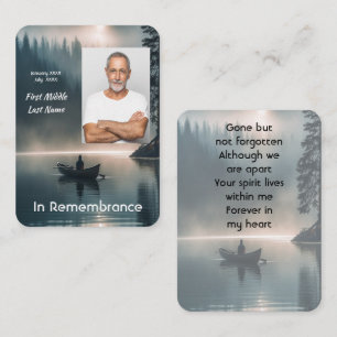 Memory Keepsake Wilderness Lake Canoe Business Card